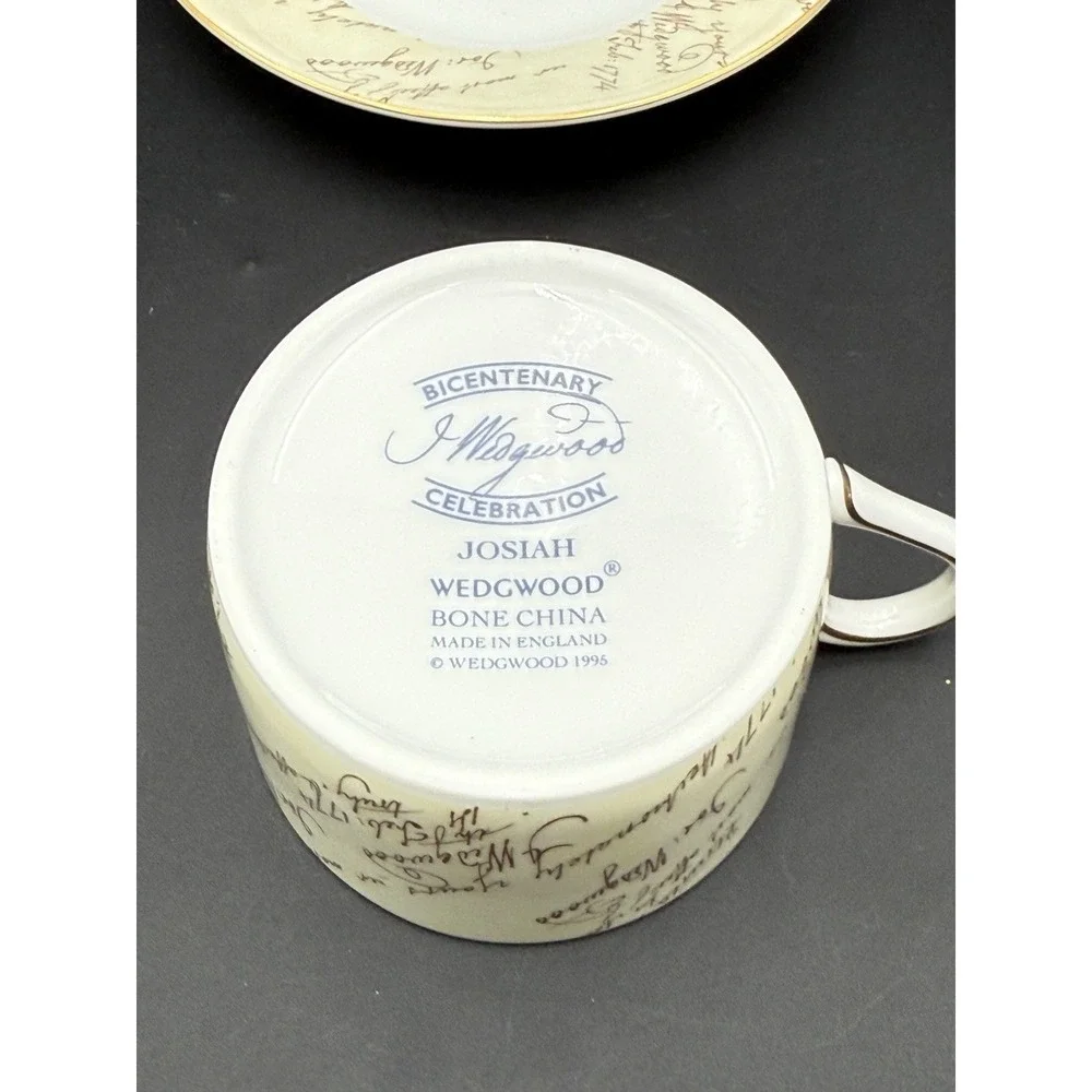 1995 JOSIAH WEDGWOOD BICENTENARY‎ CELEBRATION BONE CHINA COFFEE SET